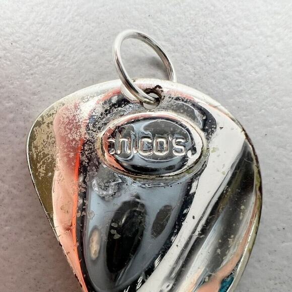 Chico's Silver Tone Twist Upcycled Pendant - Picture 5 of 5
